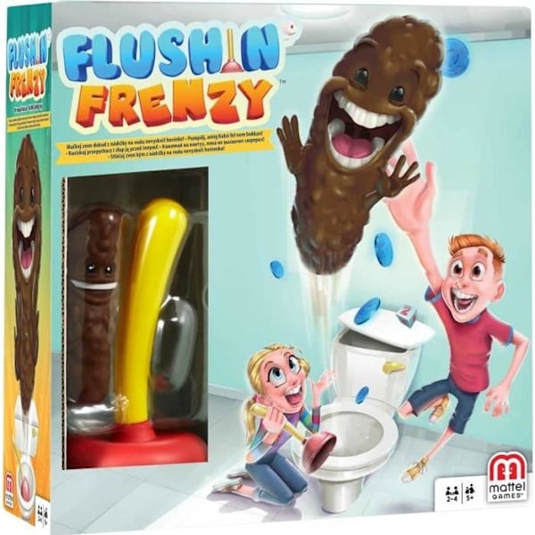 Lasten lautapeli - WC Madness - MATTEL PELIT - 2-4 pelaajaa - 5 vuotta ja vanhemmat kastanj
