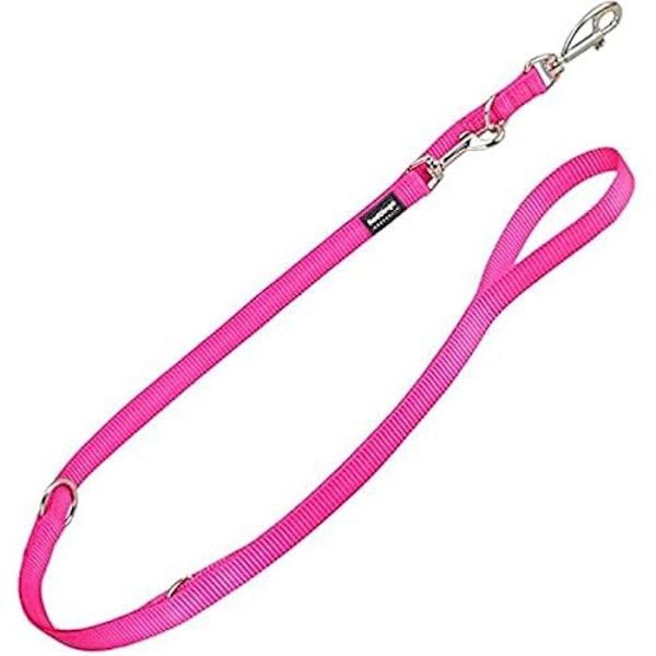 Moniasentoinen talutushihna - RED DINGO - Correa sileä - Punainen - Nylon - Keskikokoisille koirille