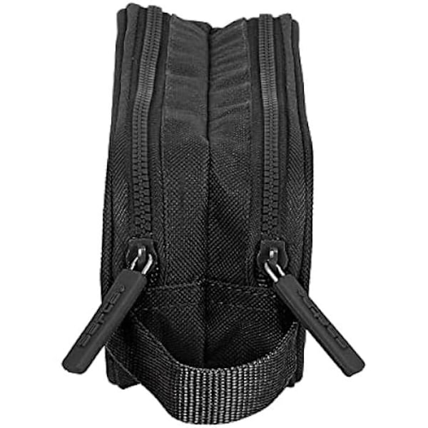 Tas - SAFTA - Dobbelt - Sort - 21 x 6 x 8 cm - Lynlås Svart