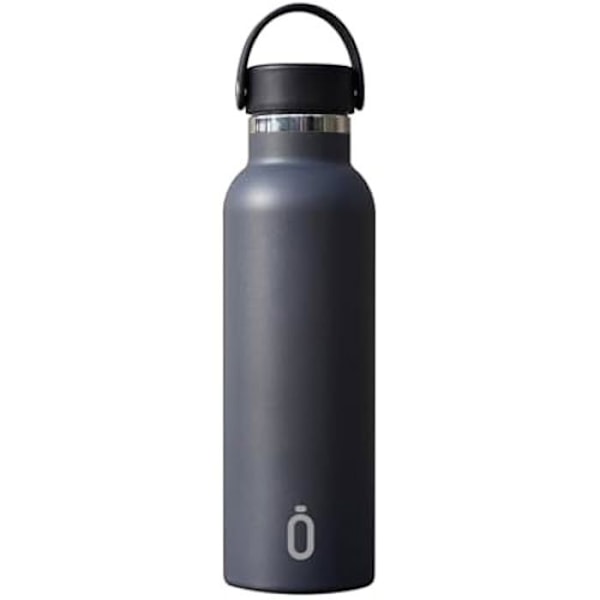 Isolerglas - SAFTA - 600 ml - Rostfritt stål - Dubbelt isolering - 12h varmt, 24h kallt Antracit