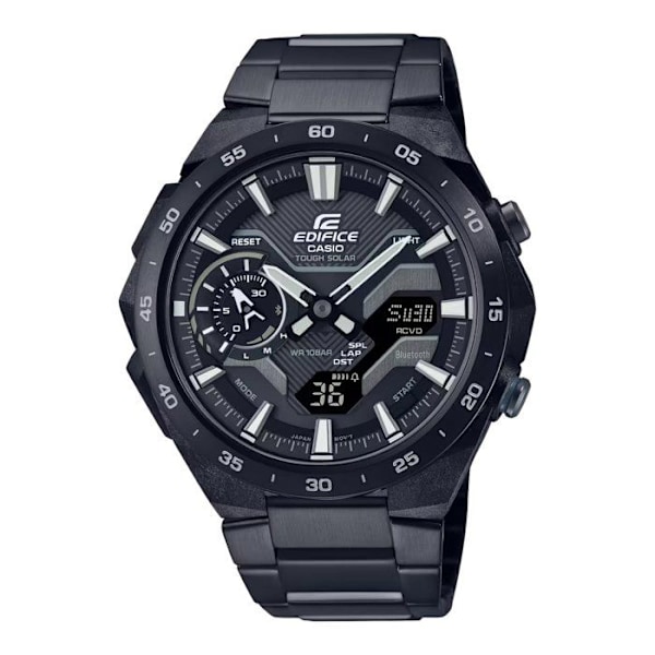 Casio Ur - Mænd - ECB-2200DC-1AEF - Sort Rustfrit Stål - 44mm - 10 bar Svart