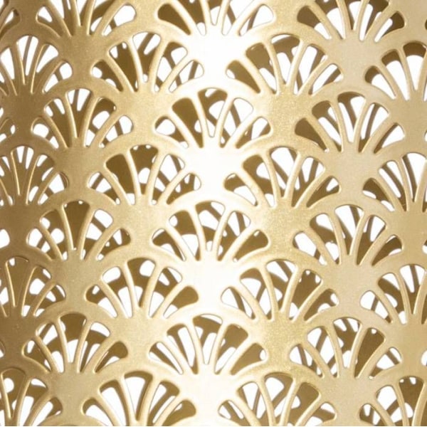 Lykta - ATMOSPHERA - Känns - Genombruten guldmetall - H19,5cm - D17cm Guld