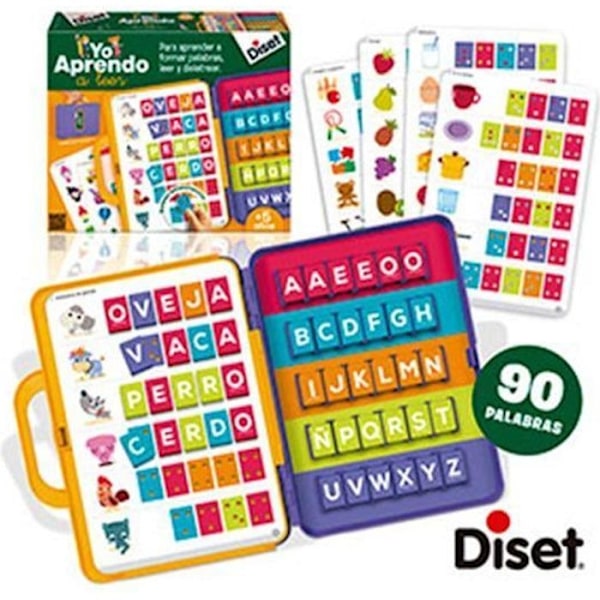 Opetuspeli - DISET - Opin lukemaan - Itsekorjaava - Kotelo mukana sort