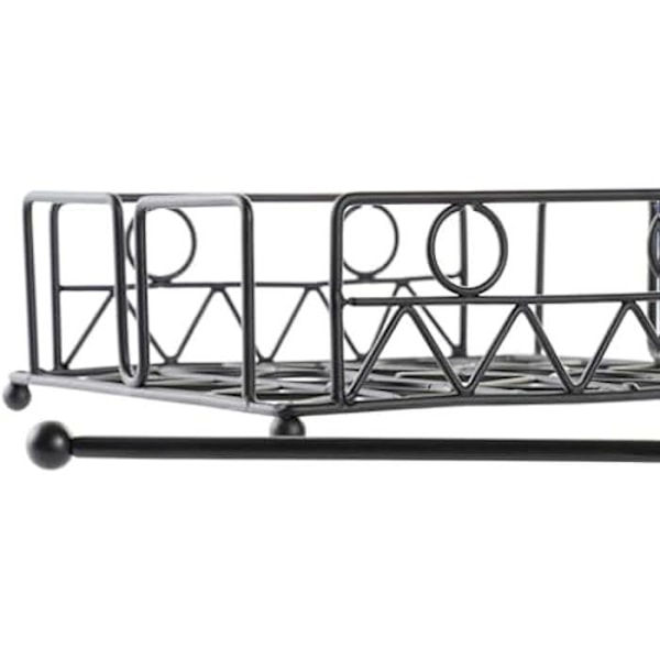 Håndklædeholder - DKD Home Decor - Standard - Metal - Sort - 18 x 18 x 7 cm svart