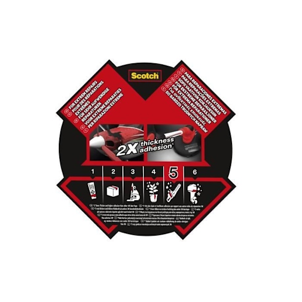 3M Extremium Ultra Reparationsklud - Sort - 25mx48mm sort