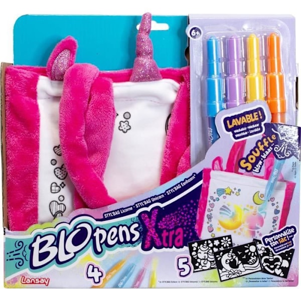 Blopens - LANSAY - Styl'bag - 5 skabeloner - 1 unicorn taske - Fra 6 år Flerfärgad
