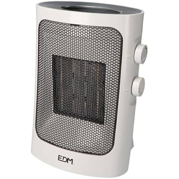 Pystylämmitys - EDM - 1000-1500 W - Harmaa - Monivärinen - Kompakti 25,5 x 19 x 14 cm Flerfärgad