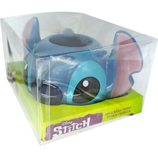 Mug 3D i Dolomit - Stitch - 385 ML - Disney - Stor Ungdoms voksen Flerfärgad