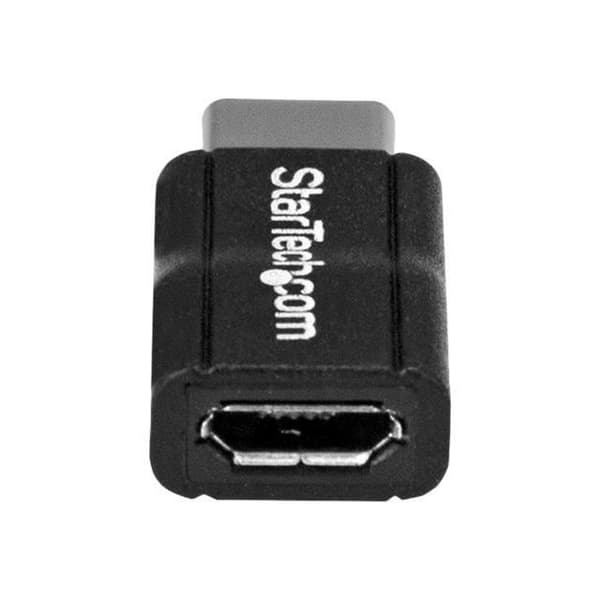USB-C - Micro USB - STARTECH - Musta - USB 2.0 - Lataus ja synkronointi - Kompakti