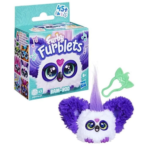 Furby Furblets Bam-Boo, Mini elektronisk bamse til piger og drenge, over 45 lyde, fra 6 år, Hasbro Flerfärgad