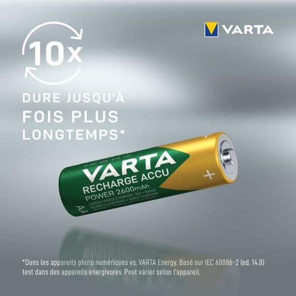 LATAA NiMH Power Mignon -akku (AA), 2600 mAh - 4 kpl Grön / Gul