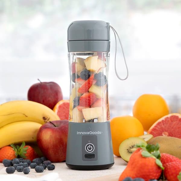 Mixern i fickformat - InnovaGoods - Mini Blender Smoothie - 600W - Grå - 490g grå