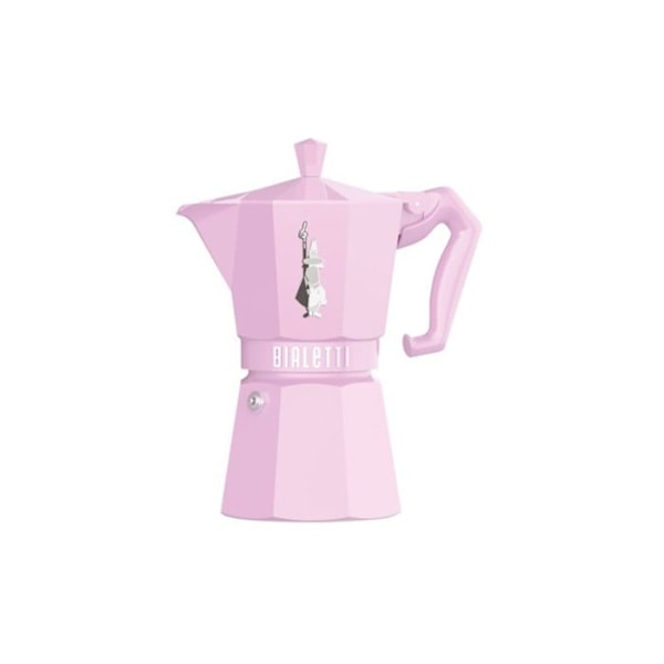 Moka-kahvikannu - BIALETTI - Moka Exclusive - 3 Kupillista - Vaaleanpunainen - Induktiokelpoinen