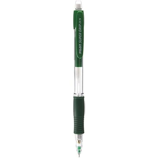 Mekanisk blyant - PILOT - Supergrip - Sæt med 12 - 0,5 mm bly - Skridsikkert grebsområde Mörkgrön