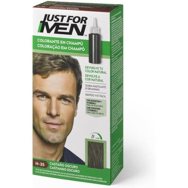 Hårfarve - KUN TIL MÆND - Sort - Ammoniakfri - Alle hårtyper - En champú Sort