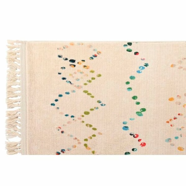 Polyesterimatto DKD Home Decor Timantit Flerfärgad