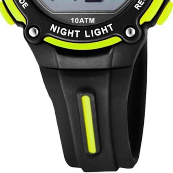 Børneur - Calypso - Digital Crush - Kvarts - Sort Plast Rem - 10 Atm Sort, Gul