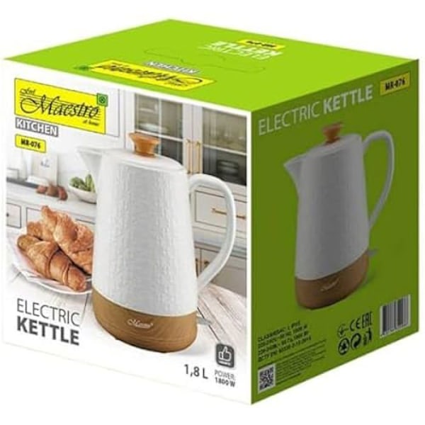 Maestro MR-076 Keraaminen Sähkökannu Vit