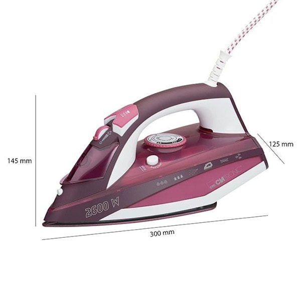 Silitysrauta höyrynä - CLATRONIC - DB 3705 - 2600W - Keraaminen pohja - 350ml säiliö