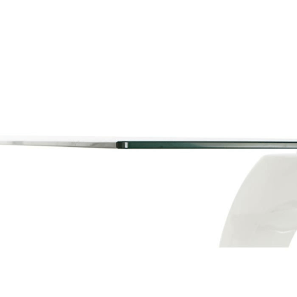 spisebord glas transparent hvid træ MDF (160 x 90 x 75 cm)