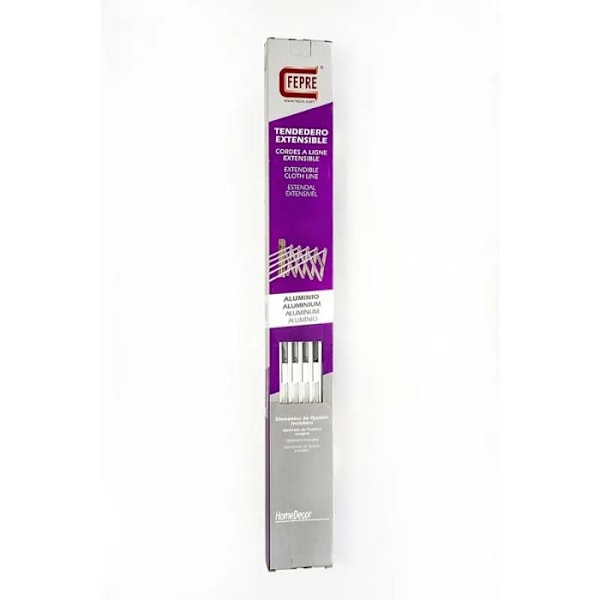 Retractable tørresnor - BigBuy Home - Aluminium - Udvidelig - Rustbestandig - 5 snore penge