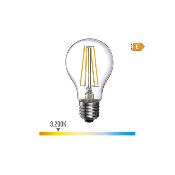 Ampoule LED Filament E27 – 6W 800lm – Varme lys – 6x10,6cm - 98601 Vit varmt