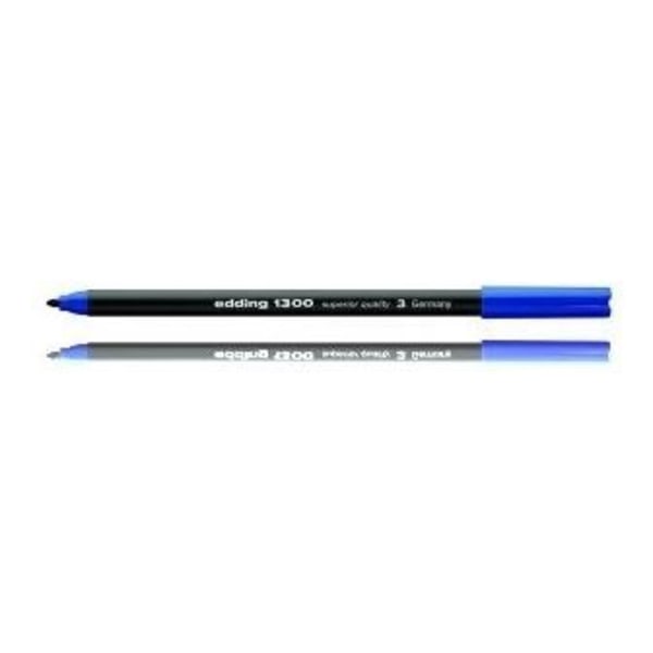Farver af tegner - Edding - E-1300 - Pakke med 10 - Spids 3 mm - Farver Sort og Blå