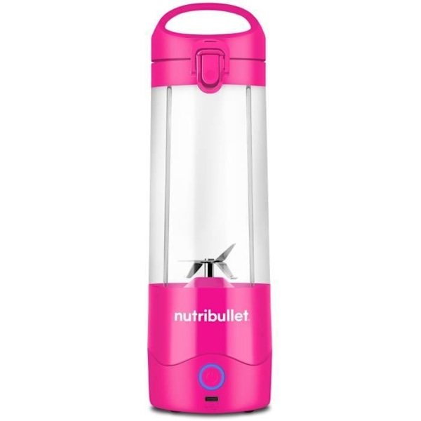 Blender portabel - NUTRIBULLET - NBP003BP - 100 W - Kopp 475 ml - Utan BPA - Rosa Rosa