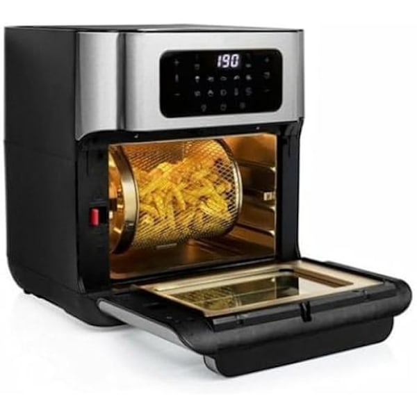 PRINCESS 10L oliefri ovn 1500W TEMPERATUR 80-200 C TIMER DIGITALT KONTROLPANEL HORNET LCD-SKÆRM MEDFØLGER CE