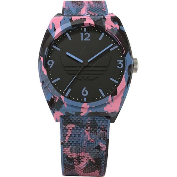 Kello - ADIDAS - AOST22569 - Unisex - Hartsvaippa - 38 mm - Kestävyys 5 ATM Rosa/Blå