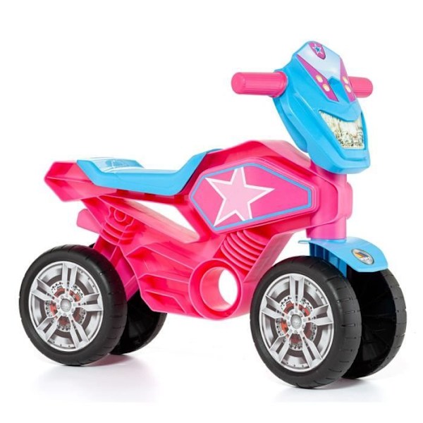 Trotteur Moto Rose til Baby - MOLTO - Mit 1. Molto Cross Star - Højde 27cm - Maksimal Stabilitet Rosa