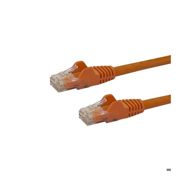 STARTECH Hookless Cat6 UTP-netværkskabel - 50 cm Orange - Anti-Snag RJ45 Ethernet-ledning - Patch-kabel