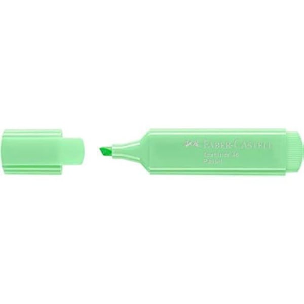 Marqueur Textliner - FABER-CASTELL - 1546 66 10 Lu - Pastellfärger - Sned spets - 10 stycken ljusgrön