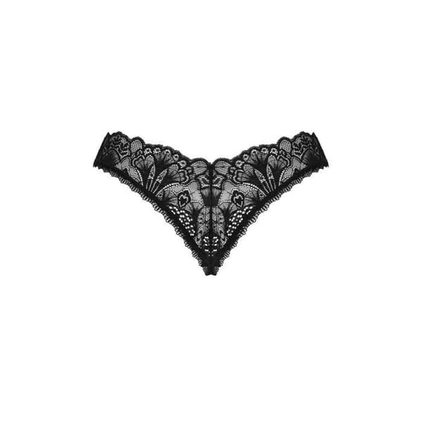 String Donna Dream med åbent skridtsnit - Sort Sort XL/XXL