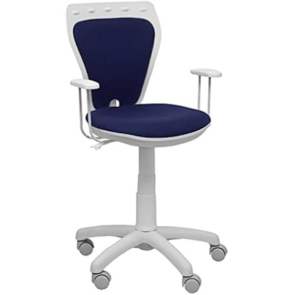 Minityle ergonomisk barnstol - Höjdjusterbar - Fasta armstöd - Vit färg