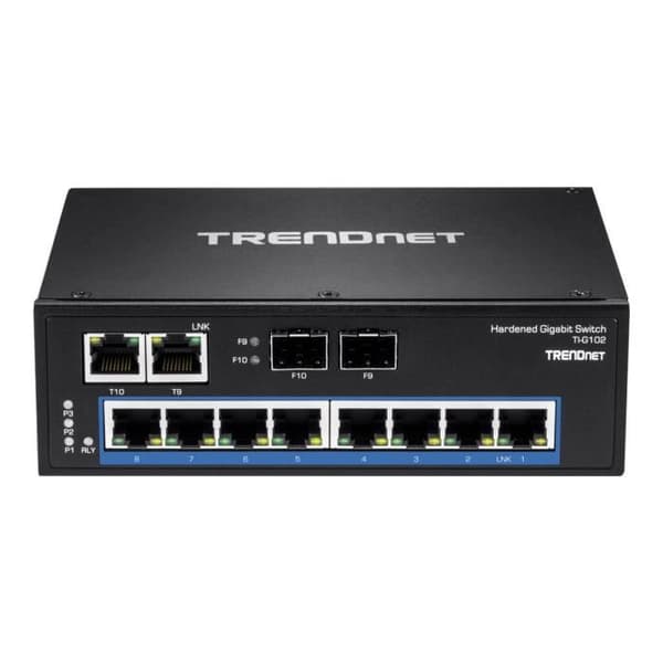 Ethernet-switch - TRENDNET - TI-G102 - 10 porte - Moduler - IP30 Stødresistent