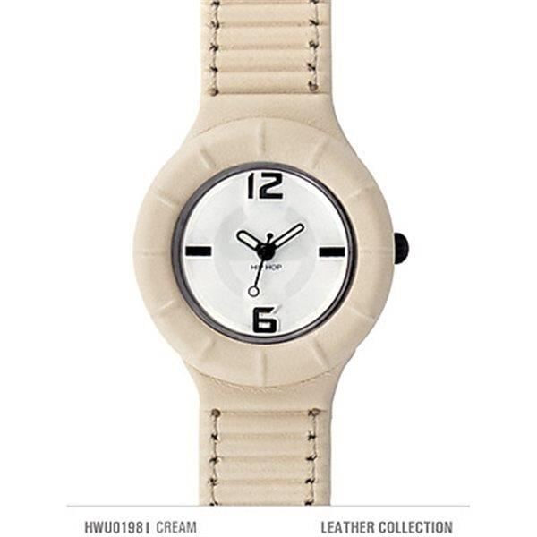 Ur - HIP HOP - HWU0198 - Læder hvid crème - 32 MM - Trendy Vit