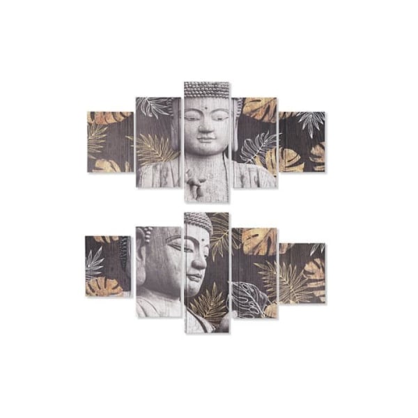 Cadre DKD Home Decor Pin Toile Buda (2 kpl)