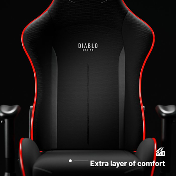 Peli-tuoli - Diablo - X-ST4RTER - Ergonominen - Kankaat - Säädettävät 2D käsinojat Svart