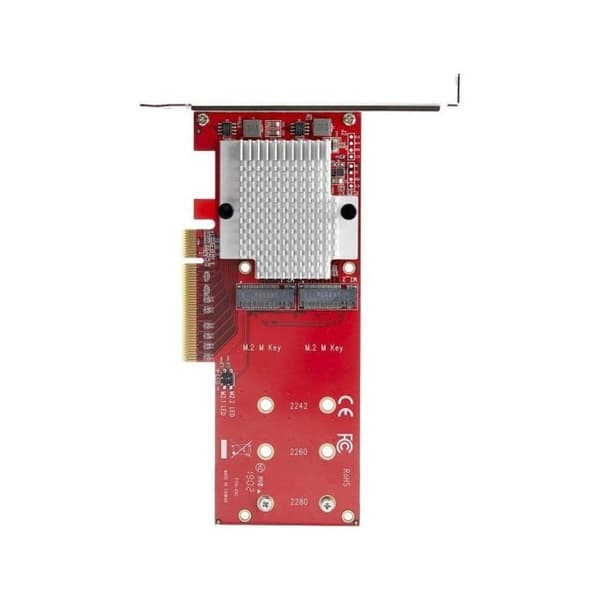 SSD M.2 Adapter - STARTECH - X8 DUAL - PCIe NVMe/AHCI - 1 To - PCI Express 3.0 - Sort