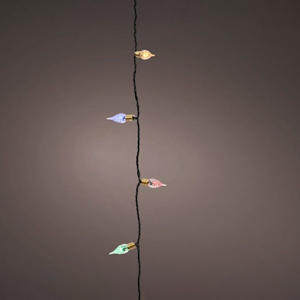 Vintage Multicolor Led Garland - GENERISK - 8 funktioner - Glittrande effekt - Inomhus