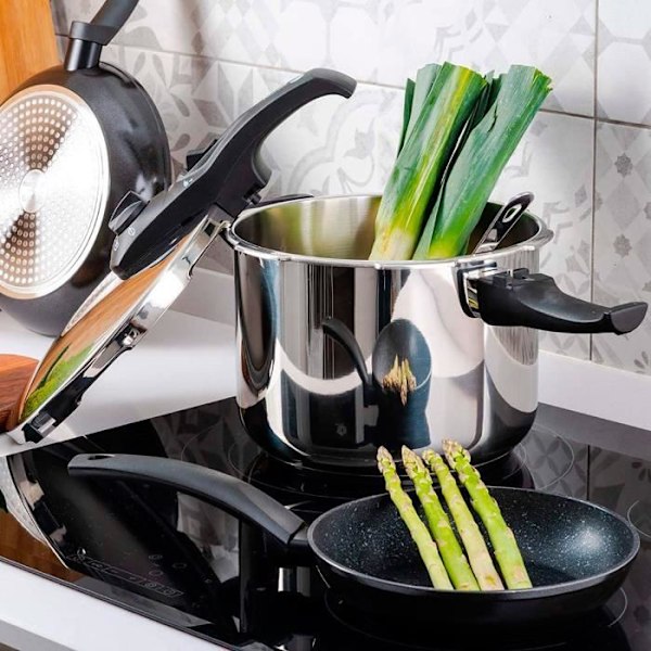 "Trykkoger - FAGOR - DUO 6/4 - Rustfrit Stål 18/10 - 2 Trykniveauer - 10 L" Pengar