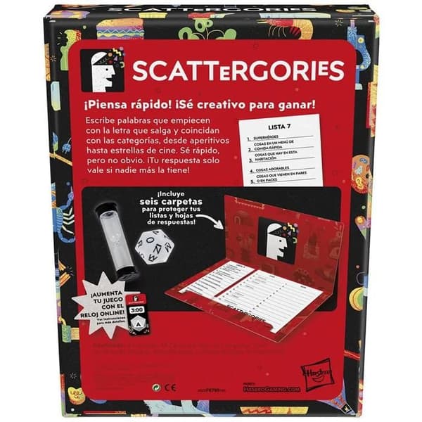 Peli - Hasbro - Scattergories Refresh - Espanjan versio