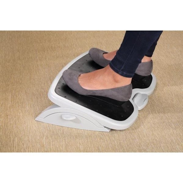 Kensington, Repose-pieds SoleMate Plus, älykäs SmartFit-säätöjärjestelmä, harmaa runko ja musta tuki