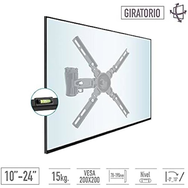 Universalstöd - TM ELECTRON - TMSLC262 - 10" till 24" - Lutning - Max 15 kg