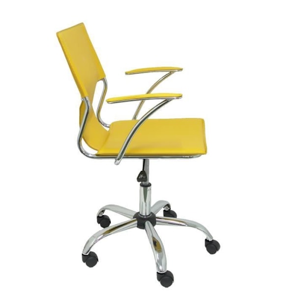 Ergonomisk kontorsstol med fasta armar - PIQUERAS Y CRESPO - Modell 214 - Gul - Imitation