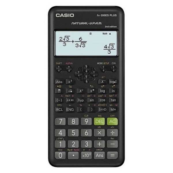 Casio FX-350ES Plus-2 Videnskabelig Lommeregner Sort