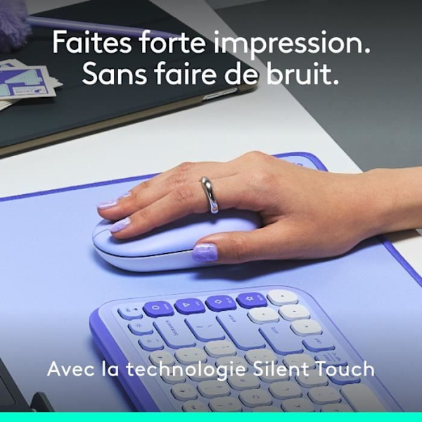 Mus - Trådløs - Logitech - Pop Mouse - Lilla