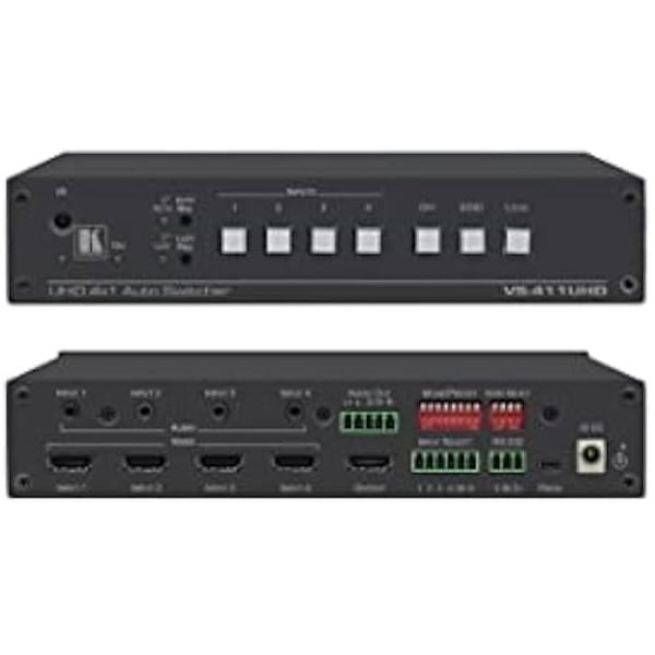 HDMI videokommunikator - Kramer Electronics - VS-411UHD - 4K Ultra HD - 8,91 Gbit/s - RS-232 IR Svart