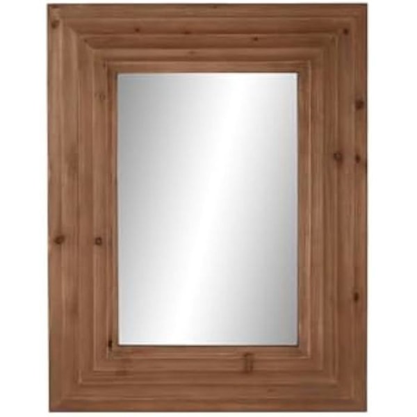 Vægspejl - HOME ESPRIT - Naturbrun - 104 x 9 x 135 cm - Massivt træ - Rektangulær Flerfärgad